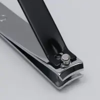 Кусачки книпсер маникюрные, 5.5 см, в коробке, цвет чёрный, серебристый