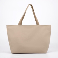 Сумка пляжная, отдел на молнии, цвет бежевый