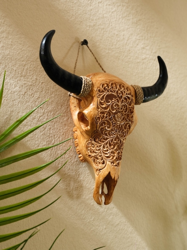 Сувенир интерьерный "Череп буйвола" полирезин, 15х16х7 см