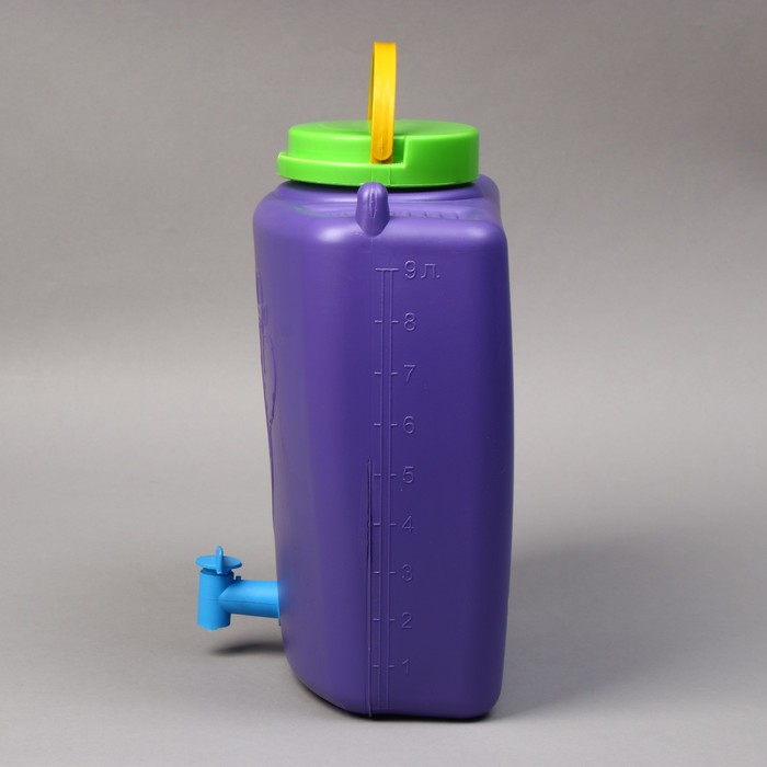 Канистра-умывальник, пищевая, 9 л, цвет МИКС