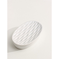 Набор аксессуаров для ванной комнаты Доляна &laquo;Течение&raquo;, 4 предмета (дозатор 350 мл, мыльница, два стакана 300 мл), цвет белый