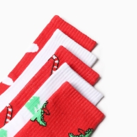 Набор новогодний женских носков KAFTAN "Праздник к нам приходит" размер 36-39 (23-25 см), 5 пар