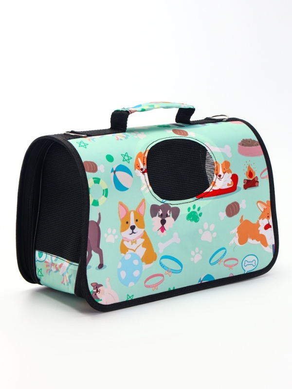 Сумка - переноска для животных"Верный друг", каркасная, размер S, 37,5 х 17 х 22 см