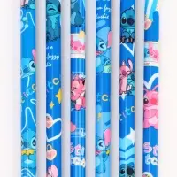 Ручка пиши-стирай с колпачком "Стич", синяя паста 0.5 мм