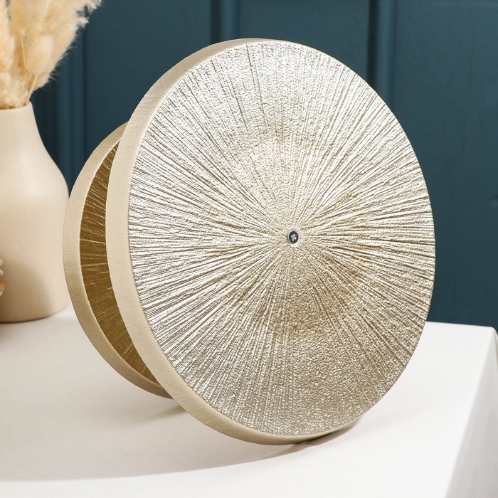 Блюдо 2-х ярусное &laquo;Кувшинка&raquo;, d=21/28 см, цвет золотой