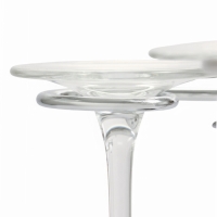 Подставка для бокалов, серебристая с коричневым основанием, на 6 бокалов Подставка для бокалов, серебристая с коричневым основанием, на 6 бокалов