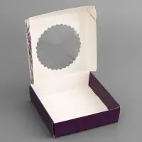 Коробка подарочная сборная с окном, упаковка, &laquo;Самой прекрасной&raquo;, 11.5&times;11.5&times;3 см