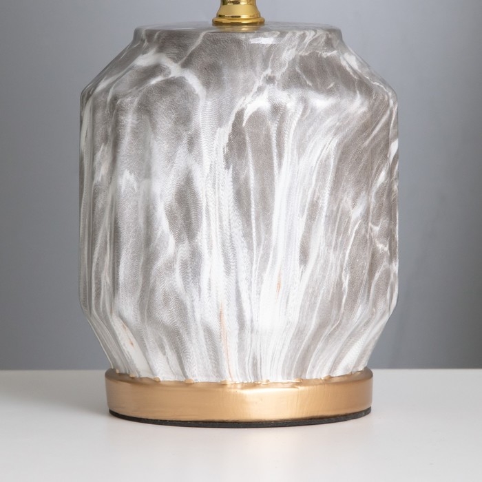 Лампа настольная "Вероника" 1х40Вт Е14 черный/белый 20х20х31см