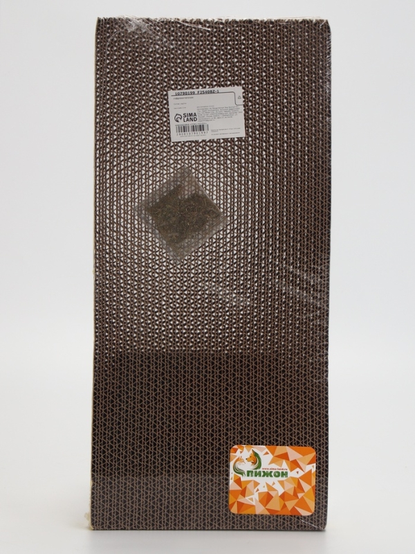 Когтеточка-лежанка "Пижон" из гофрокартона с кошачьей мятой "Волна", 43 х 21 х 3,5 см