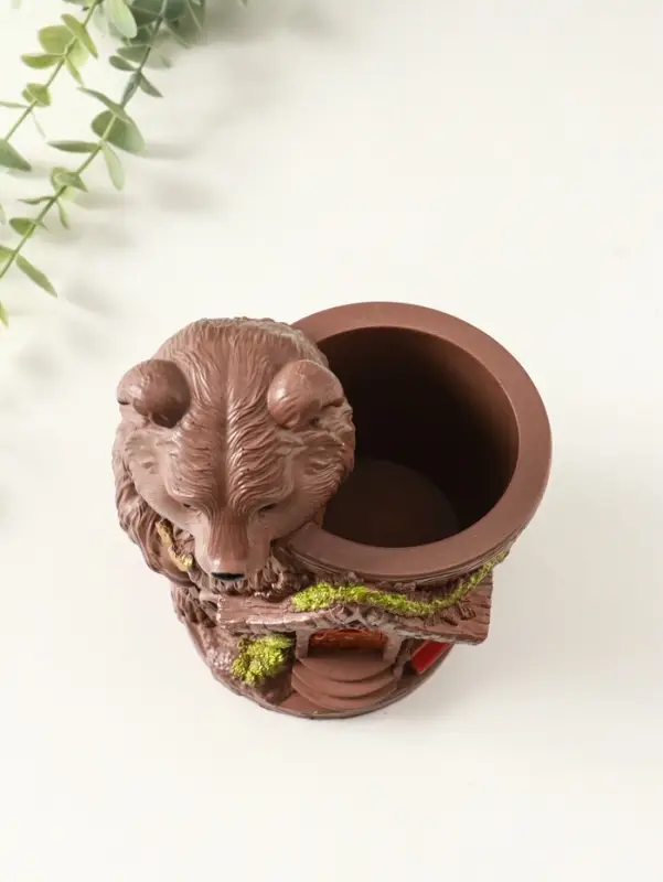 Подставка для мелочей &laquo;Мишка теремок&raquo; 14&times;11 см, коричневый