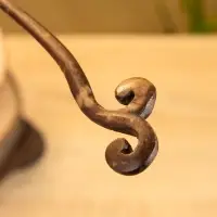 Заколка для волос фигурная, дерево Соно, 18х3 см, цв. тёмно-коричневый