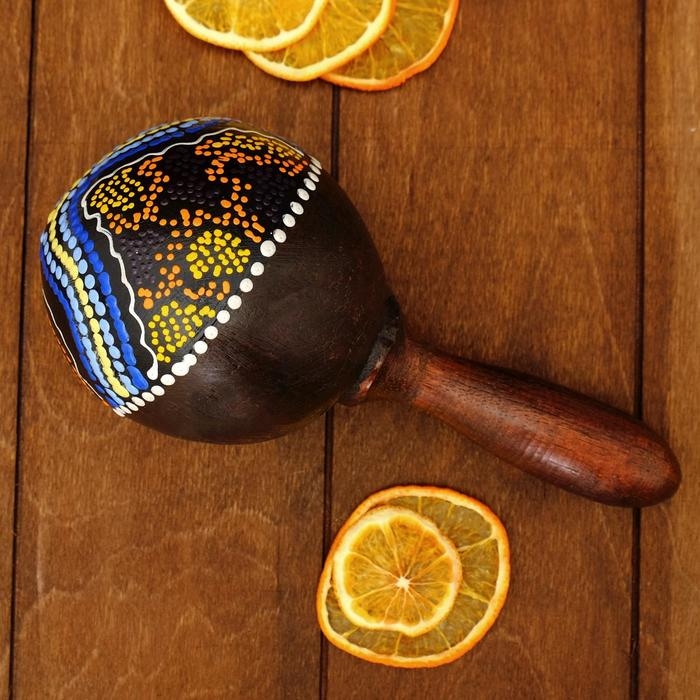 Сувенирный музыкальный инструмент Маракас Сувенирный музыкальный инструмент Маракас "Черепаха" 22х11х6 см МИКС