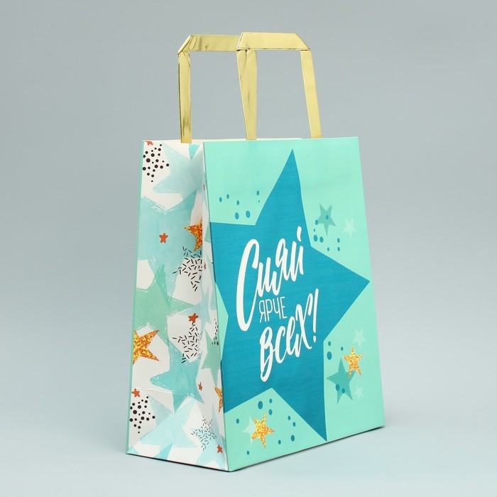 Упаковка, пакет подарочный, &laquo;Сияй&raquo;, ML 23 х 27 х 11.5 см