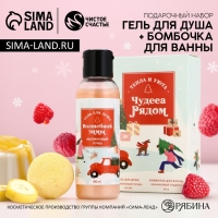Подарочный набор косметики &laquo;Чудеса рядом&raquo;, гель для душа 100 мл и бомбочка для ванны 40 г, Новый Год