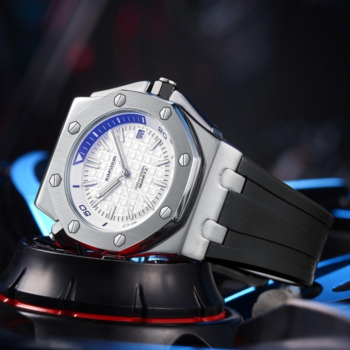 Часы наручные кварцевые мужские, d-4.2 см, водонепроницаемые