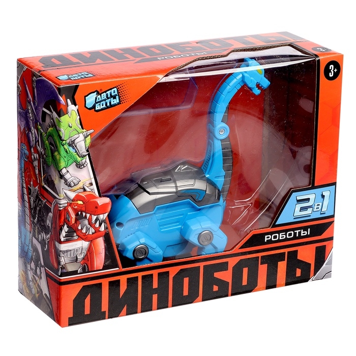 Робот-динозавр &laquo;Бронтозавр&raquo;, трансформируется в яйцо, цвет голубой