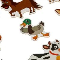 Пазлы для малышей "Ферма" цветные липучки