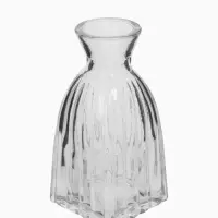 Ваза настольная стекло "Миниатюра" (набор 12 шт) 8-13 см, прозрачный