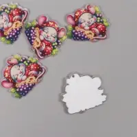 Декор для творчества акрил "Мышонок в пижамке сладко спит на сыре" 3х3х0,2 см