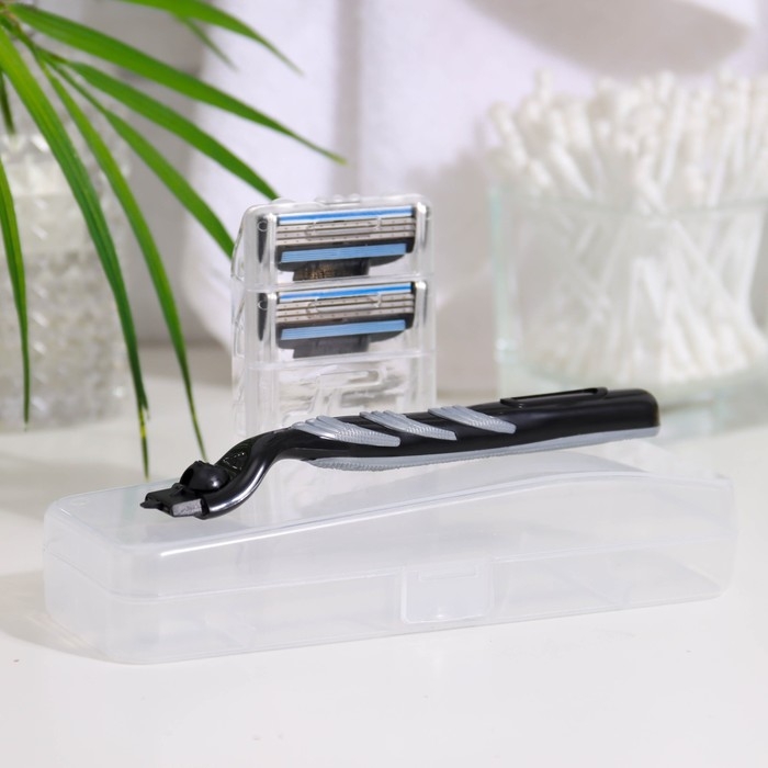 Станок бритвенный + 2 сменных кассеты лезвий, подходит для gillette mach 3 Станок бритвенный + 2 сменных кассеты лезвий, подходит для gillette mach 3