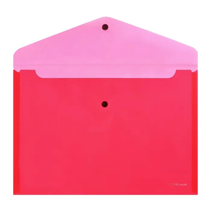 Папка-конверт на кнопке А4, 140 мкм, ErichKrause Fizzy Classic, непрозрачная, микс