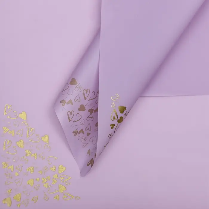 Плёнка матовая с рисунком &laquo;Амур&raquo;, сиреневая, 60&times;60 см