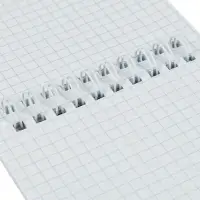 Блокнот А6 60 листов, в клетку, на гребне, для конференций, черный, обложка мелованный картон