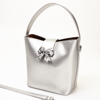 Сумка женская, 27*7*12, отд на молнии, длин ремень, серебро Сумка женская, 27*7*12, отд на молнии, длин ремень, серебро