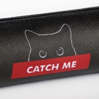 Пенал школьный из искусственной кожи &laquo;1 сентября: Кот&raquo;, 19 х 8 х 3 см