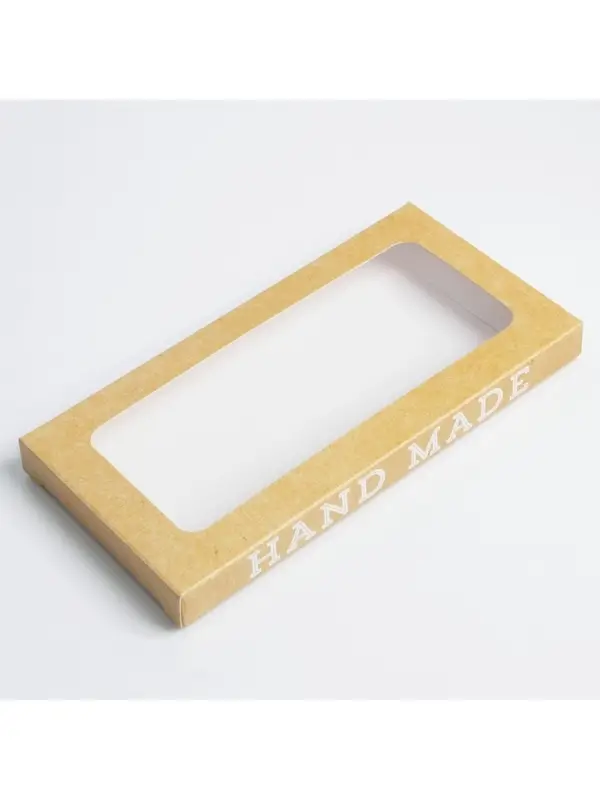 Коробка для шоколада, кондитерская упаковка, &laquo;Hand made&raquo;, с окном, 17.3 х 8.8 х 1.5 см