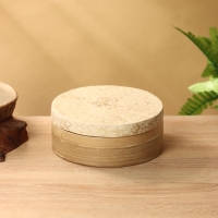 Банка для сыпучих продуктов 16х16х7,5 см, бамбук