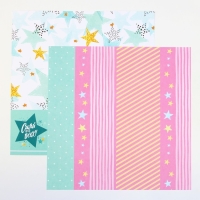 Набор бумаги для скрапбукинга &laquo;Яркая геометрия&raquo;, 12 листов, 30.5 х 30.5 см, 180 г/м&sup2;