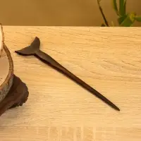 Заколка для волос фигурная, дерево Соно, 18х3 см, цв. тёмно-коричневый