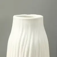 Ваза керамика настольная "Флоранс" волны, 22х9х6,5 см, белый