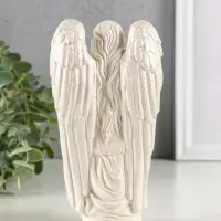 Фигура гипс "Ангел Равена" 16х9 см, перламутр
