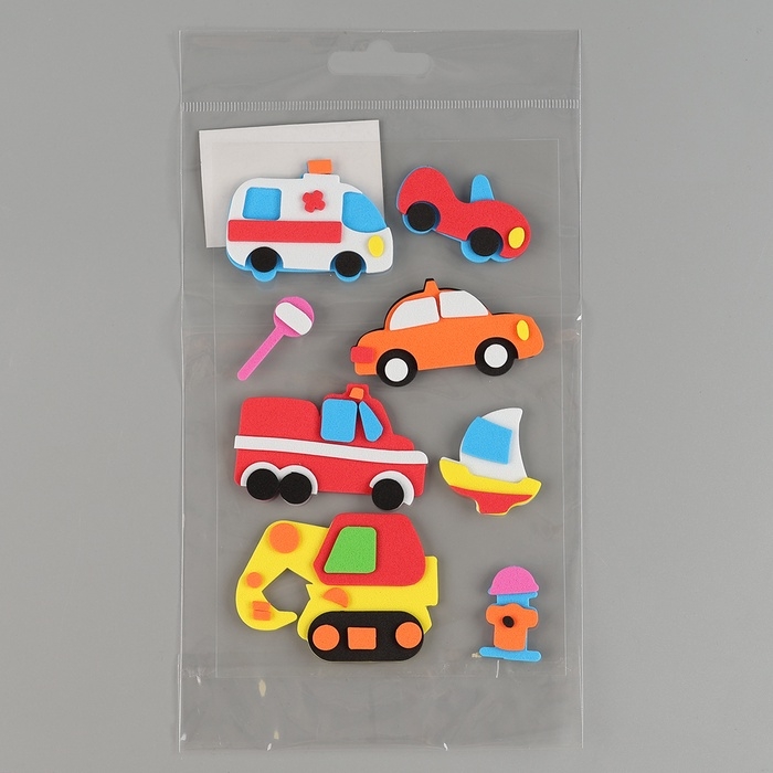 Набор наклеек из EVA "Транспорт", 8 шт