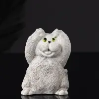 Набор статуэток "Три кота: ничего не вижу, не слышу, не говорю" 7 см, серый