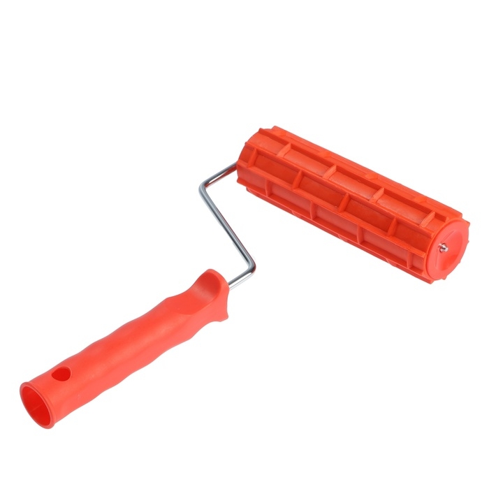 Валик декоративный ТУНДРА, резиновый, "кирпичи", рукоятка d=6 мм, 180 мм