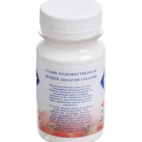 Гуашь художественная в банке 100 мл, ЗХК "Мастер класс", белила титановые (1727101)