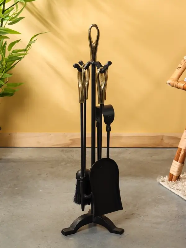 Каминный набор, сталь, алюминий 63 см