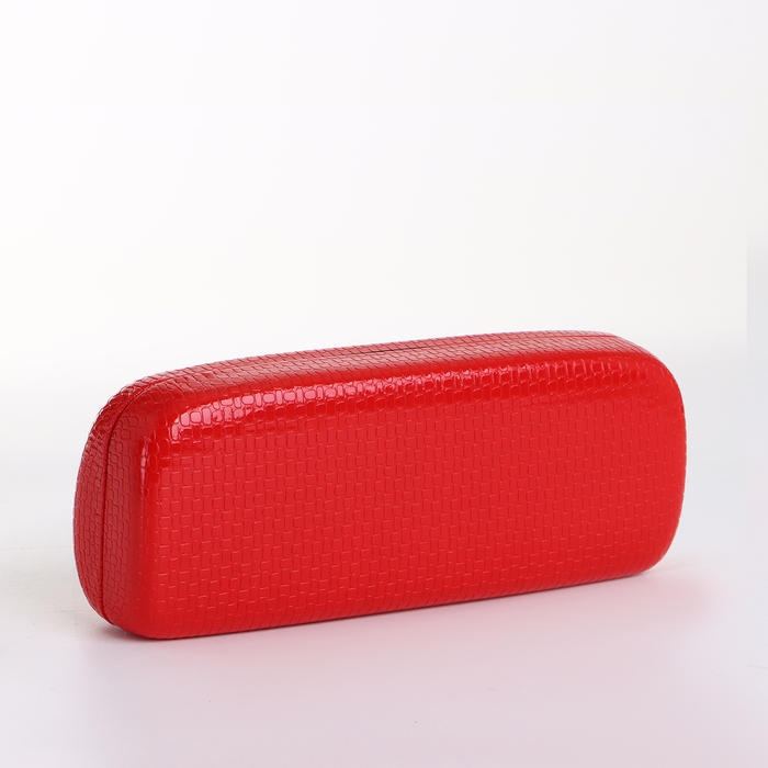 Футляр для очков на хлопушке, длина 15 см, цвет красный Футляр для очков на хлопушке, длина 15 см, цвет красный