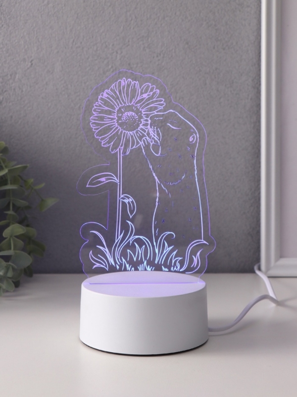 Светильник "Суслик и ромашка" LED RGB от сети RISALUX 9,5х10,1х17 см
