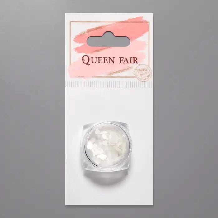 Пайетки для декора &laquo;Сердечки&raquo;, белые