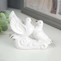 Фигурка керамика &laquo;2 голубя воркуют&raquo;, со стразами, 3.5&times;9.7&times;8.5 см
