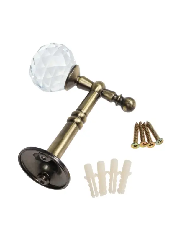 Крючок - держатель для штор на стену CAPPIO KS043, металлический, цвет бронза, 2 шт