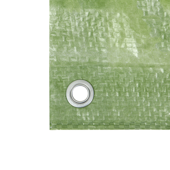 Тент защитный, 5 &times; 3 м, плотность 120 г/м&sup2;, УФ, люверсы шаг 1 м, зелёный/серебристый