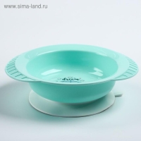 Детская посуда в наборе: тарелка на присоске, 500 мл, ложка, 2 шт., вилка, 2 шт., цвета МИКС