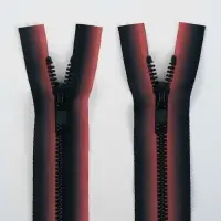 Молния &laquo;Трактор&raquo;, №5, разъёмная, замок автомат, 70 см, красная, чёрная