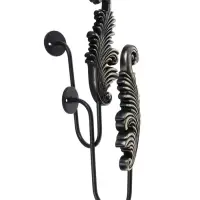 Крючок для штор CAPPIO KS042, цвет черный с золотом, набор 2 шт