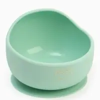 Тарелка детская на присоске и ложка, бирюзовый, Mum&Baby